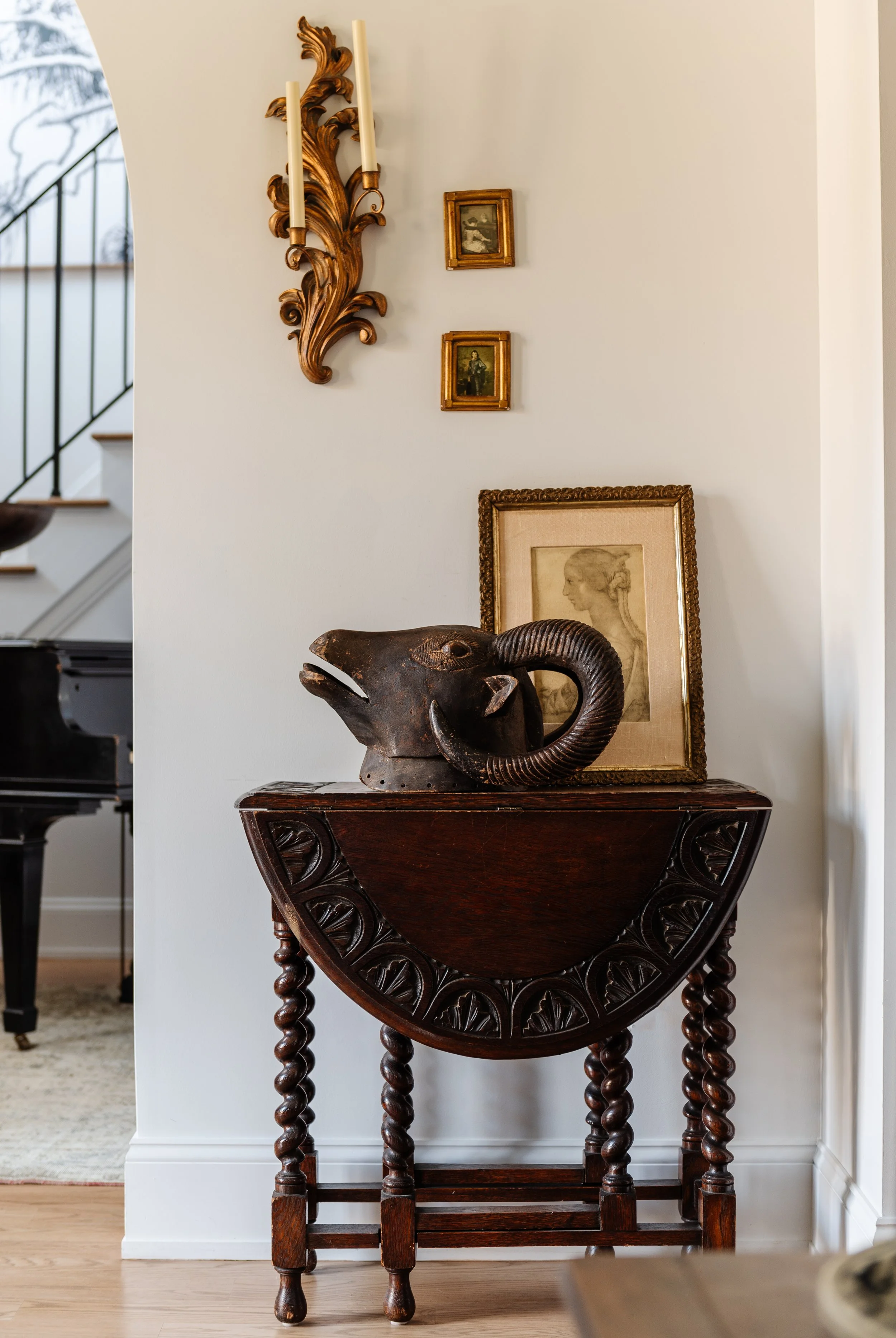 African Carved Ram Head — Proppe Shoppe